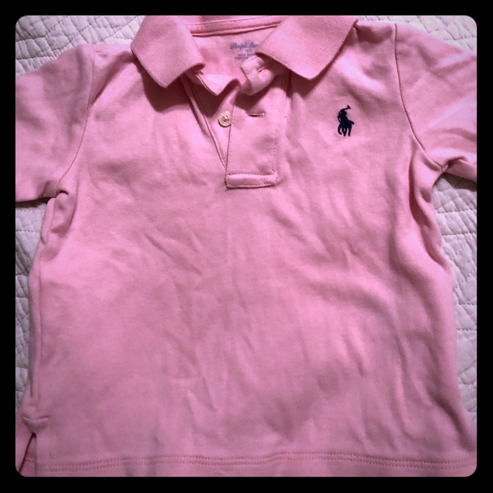 Ralph Lauren boys 18M pink polo.